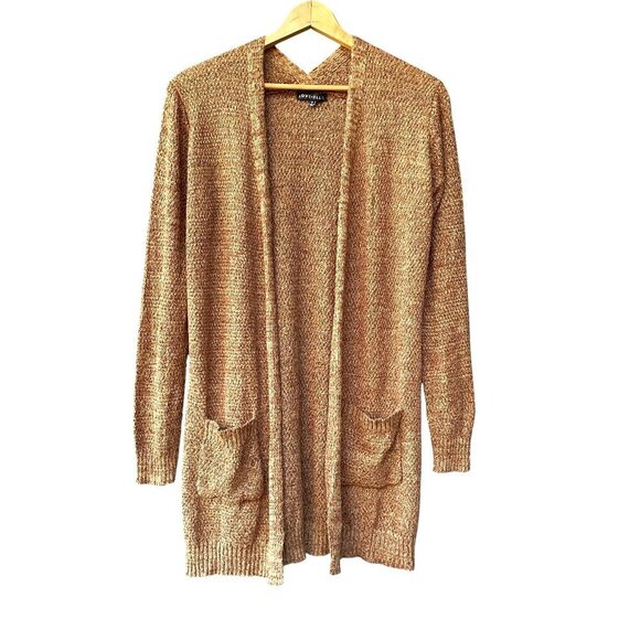 Love Ellie Cappuccino Longline Pointelle Duster Cardigan Size M NWOT Cozy Layer - Picture 2 of 12